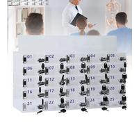 YHEIANJ Armario Transparente para Guardar teléfonos, Caja para Guardar celulares, Armario acrílico para Escritorio y Pared con cerraduras y Llaves para escuelas, aulas y oficinas,30