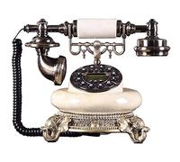 YHEIANJ Escultura Abstracta única para decoración de Oficina o hogar, teléfonos con pulsador creativos, Estilo Retro Antiguo, teléfono Fijo con Cable de Resina para el hogar, la
