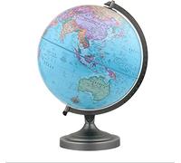 YHEIANJ Globo práctico Globos geográficos Vintage Soporte de Acero Inoxidable Globos del Mundo Textos fáciles de Leer Globo Educativo para Aprender Diversión Bellamente，30cm Stereo 3D