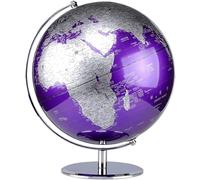 YHEIANJ Globo terráqueo bilingüe en Chino e inglés detallado, Globo terráqueo con Base de Metal Pesado Estable, Globo terráqueo Educativo geográfico de Escritorio, nuev,A