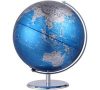 YHEIANJ Globo terráqueo con rotación Manual de 360°, detallado, con Pintura metálica, Ideal para decoración de escritorios, estanterías, hogar, Oficina y educación.，32CM