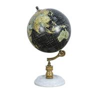 YHEIANJ Globo terráqueo con Soporte de Metal, Base de mármol, Estilo nórdico, para Escritorio, Ideal para Sala de Estar y Estudio.