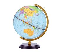 YHEIANJ Globo terráqueo de 32 cm/12,5 Pulgadas de diámetro, con Soporte de Madera, luz, Mapa del Mundo, Globo terráqueo para niños, 13,3 x 15,7 Pulgadas, decoración de ，World Globe Light