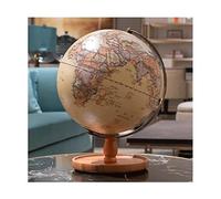 YHEIANJ Globo terráqueo de 9,8 Pulgadas con Soporte de bambú, lámpara táctil iluminada, Globos terráqueos Antiguos Vintage para Adultos, detallado，20cm Diameter a
