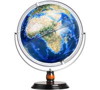 YHEIANJ Globo terráqueo detallado de 32 cm/12,6 Pulgadas, Mapa de distribución de población Iluminado por LED Nocturno, Relieve cóncavo-Convexo 3D AR, Nuevo