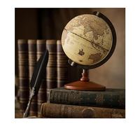 YHEIANJ Globo terráqueo, Globo terráqueo, Mapa de la Tierra en inglés, Base de Madera Retro, Instrumento de Tierra, geografía, educación, Adorno Decorativo de Mesa para