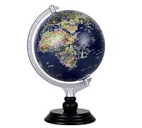 YHEIANJ Globo terráqueo Iluminado con Base de Madera Maciza. Globos terráqueos HD de fácil Lectura para Estudiantes y Adultos. Globos geográficos.，A 20cm with Ar