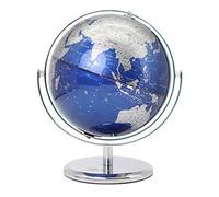 YHEIANJ Globo terráqueo práctico con Base de Metal, Globos geográficos de Alta definición de 7,8 Pulgadas de diámetro para Estudio, Oficina, Adornos, Herramientas educa，Blue B