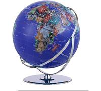 YHEIANJ Globos Vintage prácticos de 16,5 Pulgadas con luz LED iluminada, Globo terráqueo Colorido, informativo, fácil de Leer, Globo terráqueo con Soporte Decorativo，Yellow