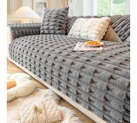 YHENGYao Funda De Sofá para Mascotas, Fundas De Cojines para Sofá Seccional, Fundas De Chenilla Lavables para Sofás De 3 Plazas, Protector De Muebles para Perros(Dark Gray,30x50cm Pillowcase)