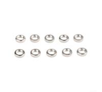 Yhenlovtt 10 anillos de bloqueo de tuerca de válvula de bicicleta de aleación de cobre, para Presta y válvulas, ajuste de precisión 6V1 y 8V1, accesorios plateados para cubo de bicicleta (A)