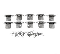 Yhenlovtt 10 bisagras de gabinete con cierre automático, acero laminado en frío, cromo pulido, herrajes para puerta de armario, muebles de cocina, armarios, zapateros