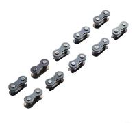 Yhenlovtt 10 eslabones maestros de cadena de bicicleta, junta de conector rápido de una sola velocidad, acero negro, piezas de reparación de bicicleta de 1/2 x 1/8, para bicicletas de motociclista