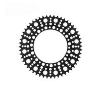Yhenlovtt 130BCD para plato plegable de bicicleta hecho de aleación de aluminio con dientes funcionales positivos negativos y imágenes de burbujas estrelladas (52T-negro)