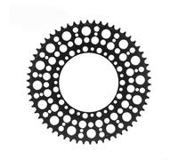Yhenlovtt 130BCD para plato plegable de bicicleta hecho de aleación de aluminio con dientes funcionales positivos negativos y imágenes de burbujas estrelladas (58T-negro)
