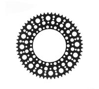 Yhenlovtt 130BCD para plato plegable de bicicleta hecho de aleación de aluminio con dientes funcionales positivos negativos y imágenes de burbujas estrelladas (56T-negro)