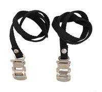 Yhenlovtt 2 correas de pedal de ejercicio para bicicleta, correa de pedal de pie, hebilla de metal ajustable