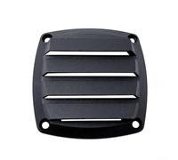 Yhenlovtt 2 rejillas de ventilación negras de 3 pulgadas para casco de yate marino, placa de ventilación con diseño de plástico resistente a la intemperie, 83 x 83 x 15 mm (negro)
