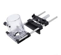 Yhenlovtt 65 mm para recortadora de bordes, guía de enrutador, soporte de ranura de fresado con carcasa de aluminio CNC anodizado y ajuste de 0 mm a 18 mm