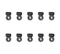 Yhenlovtt Abrazadera de carcasa de cable de bicicleta, guía de alambre de plástico en forma de U para palanca de cambios de freno, agujero de montaje M5 4.4-5.1 mm, negro (10 piezas)