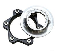Yhenlovtt Adaptador de freno de disco de bicicleta Centerlock a seis pernos de bloqueo interno tipo asiento de conversión de aleación de aluminio para eje de 9 mm plateado