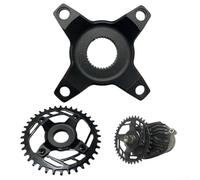 Yhenlovtt Adaptador de plato de transmisión Bafang 104 para bicicleta eléctrica BCD, araña para motores M500 M620 G520, pieza de actualización de aleación de aluminio (adaptador M620 con arandela)