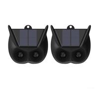 Yhenlovtt Alarma con sensor de movimiento solar para disuasión de plagas en el jardín, diseño de polisilicio resistente a la intemperie, solo luz intermitente, sin perturbaciones de sonido (1 unidad)