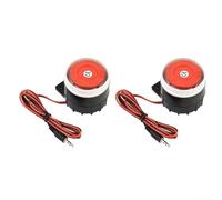 Yhenlovtt Alarma de sirena interior con cable de 12 V CC con sonido fuerte de 120 dB, zumbador electrónico piezoeléctrico de 3.8 kHz para sistema de seguridad del hogar, compatible con suministro de 6