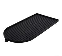Yhenlovtt Alfombrilla de silicona antideslizante resistente al calor para máquinas de café con borde de contención y base optimizada para aplicaciones residenciales y bares (negro)