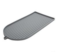 Yhenlovtt Alfombrilla de silicona antideslizante resistente al calor para máquinas de café con borde de contención y base optimizada para aplicaciones residenciales y bares (gris)