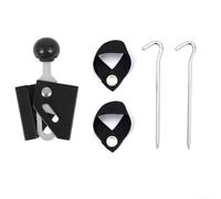 Yhenlovtt Aluminio sintonizable Plus antideslizante para diseño de poste de camping, 8 mm, postes interiores de tienda de campaña, lona de ajuste de ángulo de 90° para soporte (8 mm)