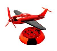 Yhenlovtt Ambientador de coche con energía solar con decoración giratoria de avión, difusor de aceite esencial para el interior del vehículo, compatible con la mayoría de los coches