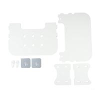 Yhenlovtt And TV Estante de almacenamiento de plástico para caja de decodificador, router, perforador, consola de juegos, pared de madera, compuesto con ganchos fuertes de tela (30 cm semicírculo)