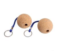 Yhenlovtt Anillo flotante de corcho para cuerda flotante de 50 mm, con identificación de acero inoxidable para clip de madera EVA, color brillante para pelota deportiva clave (azul)