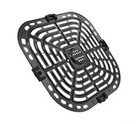 Yhenlovtt Bandeja de repuesto para freidora de aire, placa de cesta de 23 x 24 cm con cuatro protectores de esquina, sin accesorio para cocinar y comer al aire libre, color negro