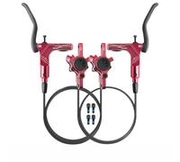 Yhenlovtt Bicicletas de montaña para CNC para pistón hidráulico de aleación de aluminio con juego de frenos de 800 mm, doble palanca y compatibilidad de 160 mm, disco delantero trasero 14 (rojo)