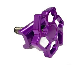 Yhenlovtt Bloqueo de marco de aluminio con abrazadera en C para bicicletas plegables, clip de liberación rápida anodizado, pasador de bisagra ligero, actualización personalizada (morado)