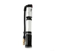 Yhenlovtt Bomba de mano de alta presión de 300 PSI, bomba de bicicleta con manómetro para inflador de neumáticos MTB, bomba de aleación portátil de doble etapa (plata)