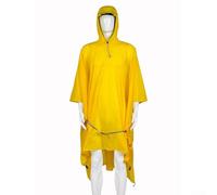Yhenlovtt Brim - Poncho de silicona de nailon negro y poncho para acampar al aire libre y senderismo, capucha 3D 15D con revestimiento resistente al agua Pu8000 mm (amarillo M)