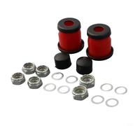 Yhenlovtt Bujes para Longboard Truck Rebuild juego de repuesto de copas de choque cilíndricas traje más monopatín cónico absorción pivote piezas duras 90a (rojo)