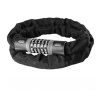 Yhenlovtt Cable de seguridad de aleación de acero resistente para cerradura de combinación de 5 dígitos con cadena de alta resistencia para bicicletas eléctricas de montaña y ciudad, negro (0,6 m)