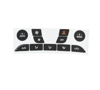 Yhenlovtt Calcomanías de reparación de botón de interruptor de aire acondicionado para coche, vinilo de alta calidad, superposición negra con letras blancas para Focus 1999-2005