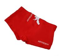 Yhenlovtt Calzoncillos tipo bóxer de nailon y elastano para hombre, diseño de cruz frontal y pantalones cortos de natación con agua (rojo)