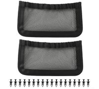 Yhenlovtt Canam - Red de almacenamiento para respaldo trasero con 18 remaches, color negro, modelos de Dash Defender para organizador de malla de carga para instalación de Utv Backrest Plus