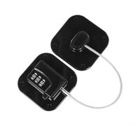 Yhenlovtt Cerradura de armario para refrigerador con construcción de aleación de ABS, cuerda de alambre de acero grueso para seguridad de niños y mascotas en cocinas domésticas (negro)