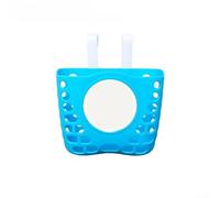 Yhenlovtt Cesta delantera para niños con kit de montaje de gancho de cuerpo de plástico y calcomanía para un aspecto personalizado en bicicletas, triciclos y scooters (azul)