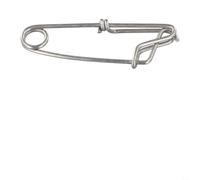 Yhenlovtt Clip largo de acero inoxidable con broche giratorio para pesca de atún y trampas de cebo vivo, 35 x 125 x 3,5 mm, plateado (B 26 x 100 mm)