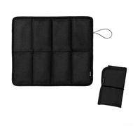 Yhenlovtt Cojín de asiento plegable para acampar al aire libre con tela Oxford 600D y acolchado de algodón perlado, almohadilla portátil para sentarse para senderismo (color negro)