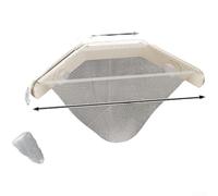 Yhenlovtt Colador de fregadero de cocina con 50 bolsas de malla, cesta de filtro de drenaje de acero al carbono para recogedor de residuos de alimentos, montaje adhesivo sin taladro, ahorro de espacio