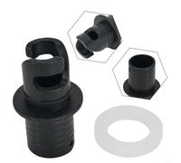 Yhenlovtt Conector adaptador de manguera de válvula de bomba de aire para barcos inflables, SUP y kayaks, material de PVC, 20 x 46 mm, color negro